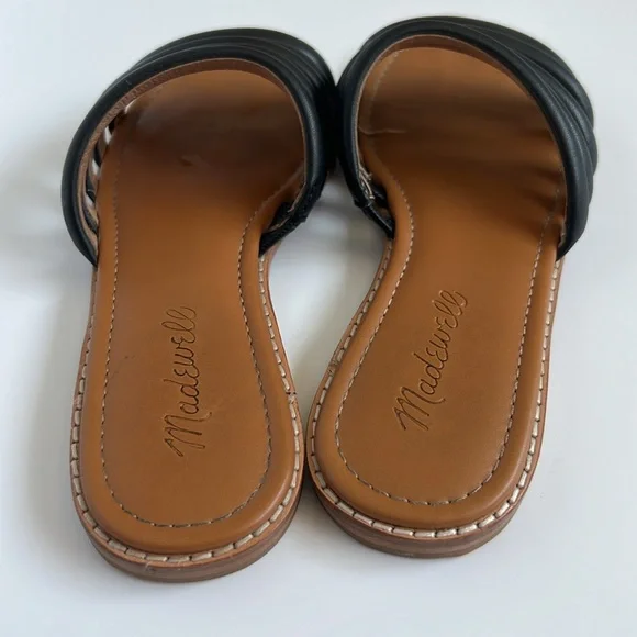 MADEWELL Addie slide sandal black leather size 6 - Picture 5 of 10